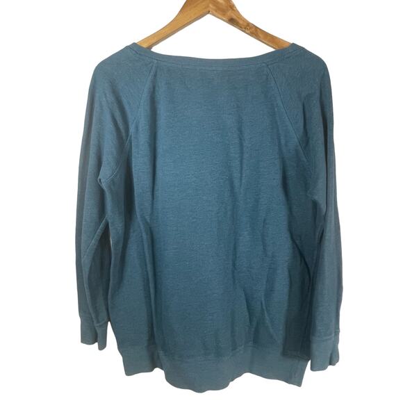 Lot of 2 Victoria's Secret SIZE SMALL Womens Sweatshirts Loungewear Green Blue - Picture 3 of 16